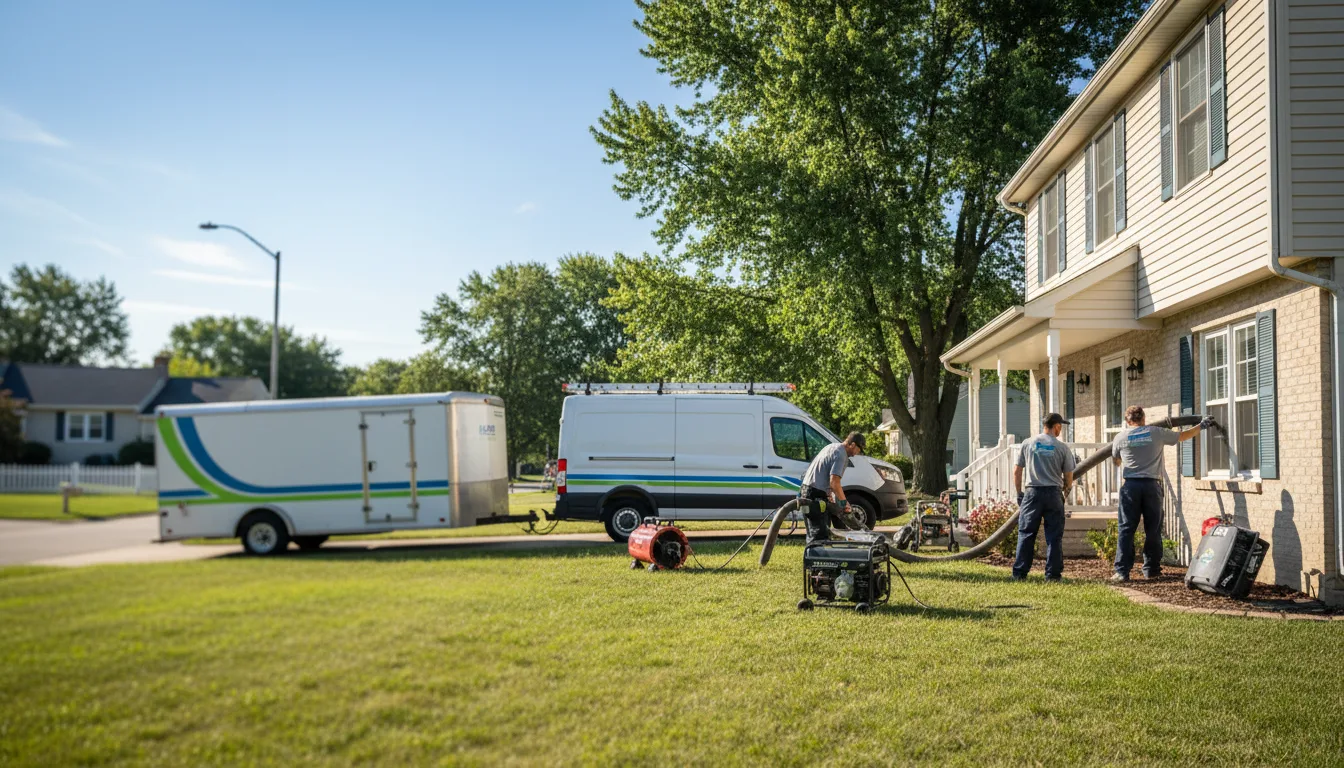 Flooded Basement Restoration And Cleanup With Repair in Edwardsville, IL near me